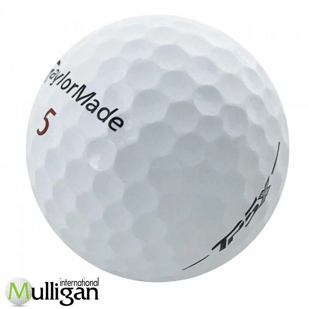 Mulligan - 12 Taylormade TP5x - No logo 5A Recycled Used Golf Balls, White