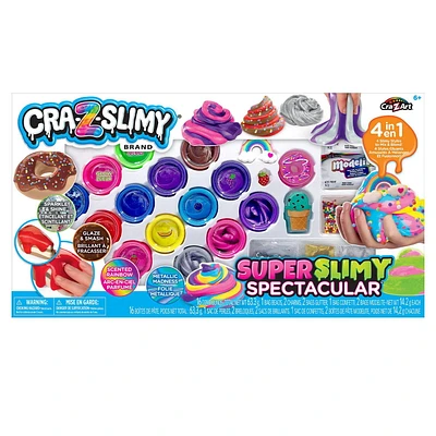 Cra-Z-Slimy 4 in 1 Super Slimy Spectacular, Scented Slime for Kids, Sensory Activity, Trending Slime