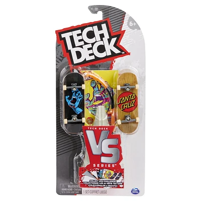 Tech Deck, Santa Cruz Skateboards Versus Series, Collectible Fingerboard 2-Pack and Obstacle Set, Kids Toy for Ages 6 and up