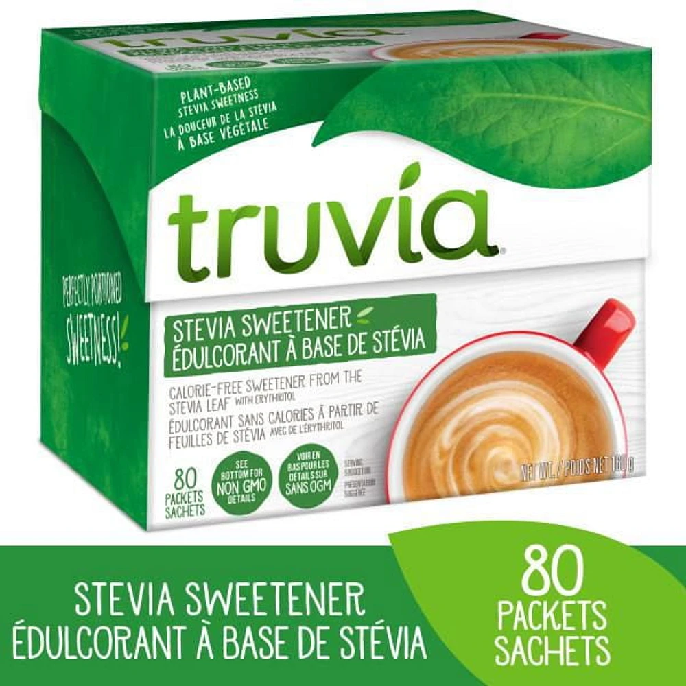 Truvia Calorie-Free Sweetener from the Stevia Leaf Sachets/Packets, 80 Count (160 g Carton)