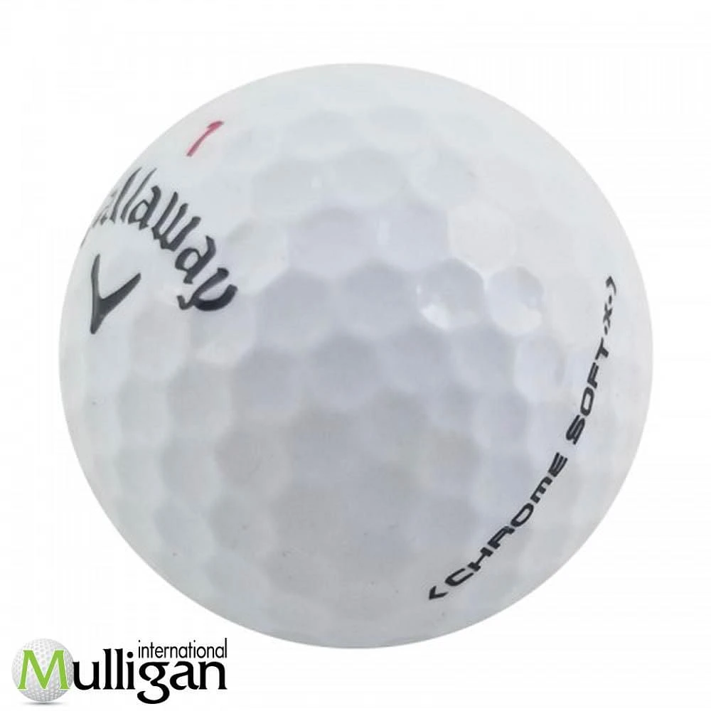 Mulligan - 12 Callaway Chrome Soft x 4A Recycled Used Golf Balls, White