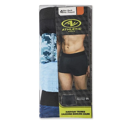 Lot de 4 caleçons extensibles Athletic Works pour hommes Tailles P–TG