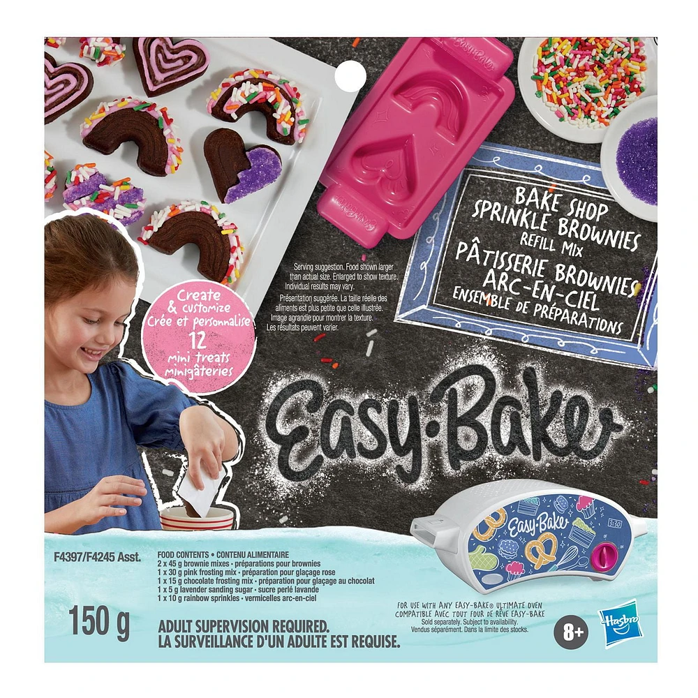 Easy-Bake Oven Mixes, Bake Shop Sprinkle Brownies Refill Mix, Ultimate Easy-Bake Oven, Baking for Kids, Baking Toy, Ages 8 and Up