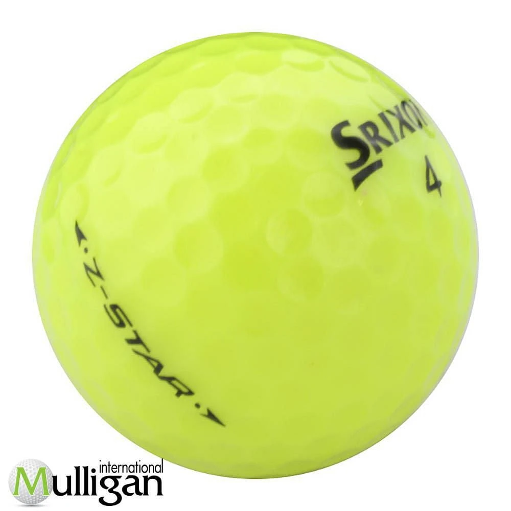 Mulligan - 12 Srixon Z-Star 4A Recycled Used Golf Balls, Yellow