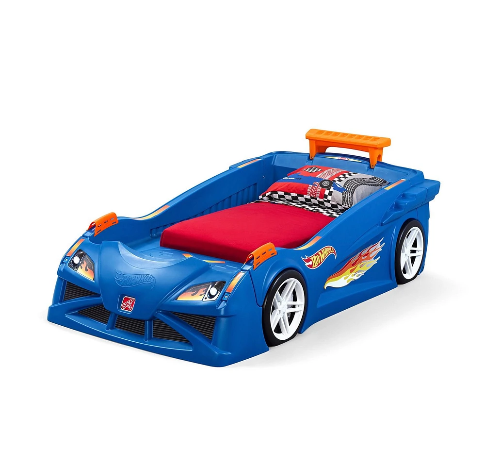 Lit d'auto de course Hot WheelsMC lit berceau à lit simple par Step2