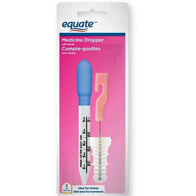 Equate Medicine Dropper with Brush, 15 mL