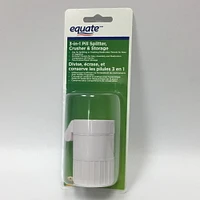 Equate 3-in-1 Pill Splitter, Crusher & Storage, 1 kit