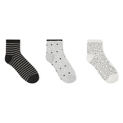 George Girls' Ankle Socks 3-Pack, Sizes 10-13, 13-4