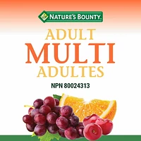 NATURE'S BOUNTY Adult Multi, Helps to Support Immune Function, Helps Development Of Bones & Teeth, Cherry, Grape & Orange Flavours 150.0 count