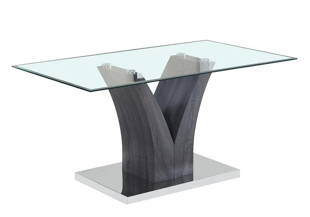 K-Living Lorie Glass Top Dining Table