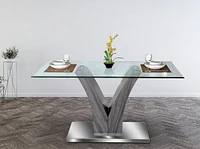 K-Living Lorie Glass Top Dining Table