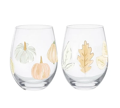 Harvest Stemless Wine Glass, Way to Celebrate Harvest Stemless Wine Glass 18oz