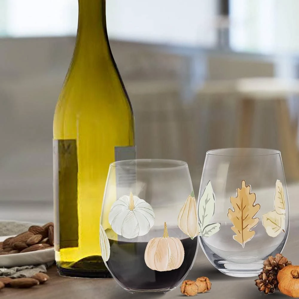 Harvest Stemless Wine Glass, Way to Celebrate Harvest Stemless Wine Glass 18oz