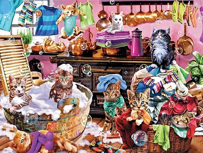 Ceaco Paws Gone Wild - Kittens in the Kitchen, 550 Piece Puzzle