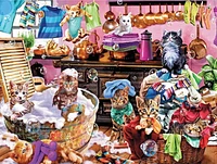 Ceaco Paws Gone Wild - Kittens in the Kitchen, 550 Piece Puzzle