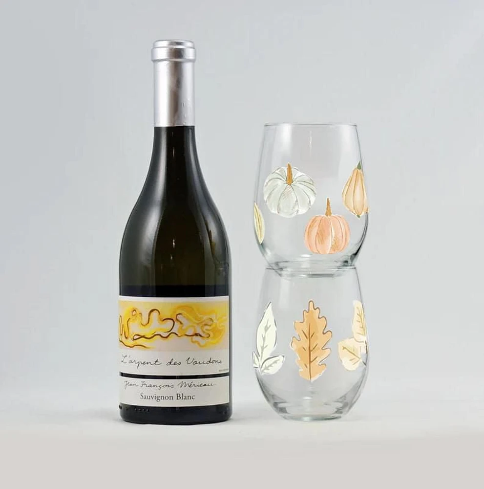 Harvest Stemless Wine Glass, Way to Celebrate Harvest Stemless Wine Glass 18oz