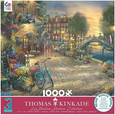 Ceaco Thomas Kinkade - Amsterdam Cafe, 1000 Piece Puzzle