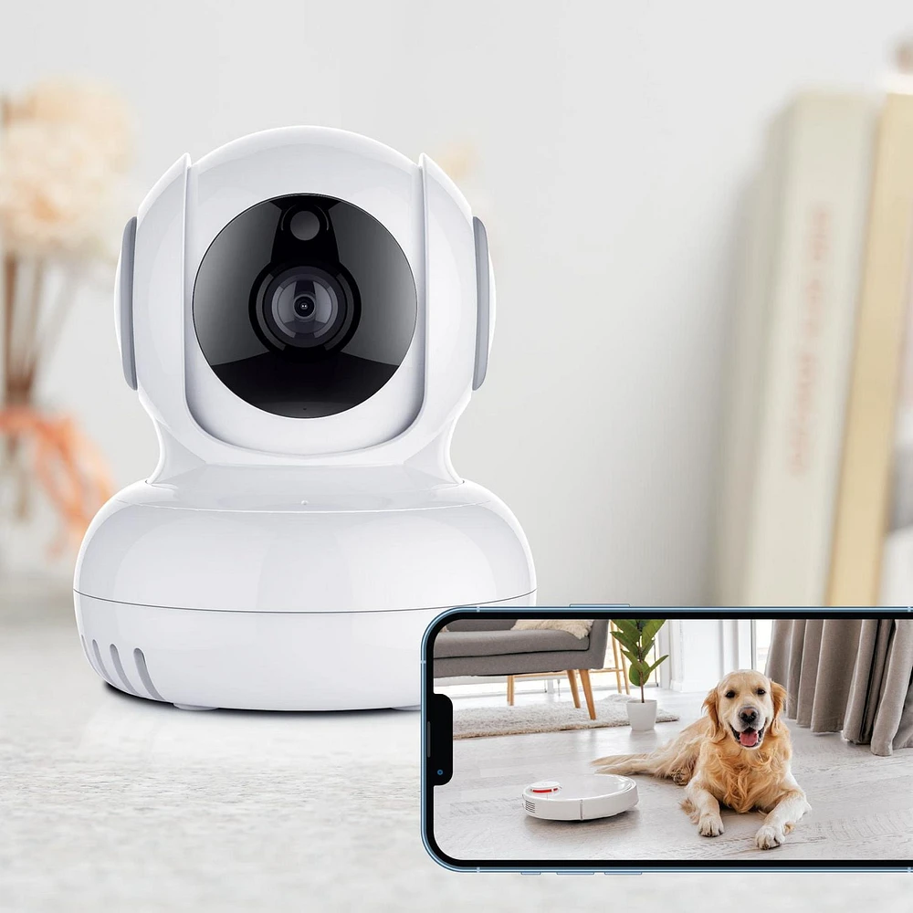 Merkury Innovations Smart Wi-Fi Auto-Follow Pet Camera HD 1080P, Smart Wi-Fi Pet Camera