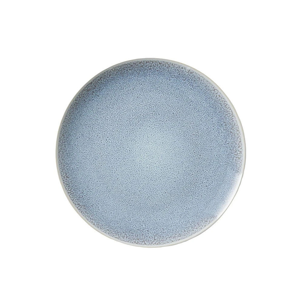 Better Homes & Gardens Blue Reactive Linette Round Stoneware Salad Plate Round, BHG Salad Plate