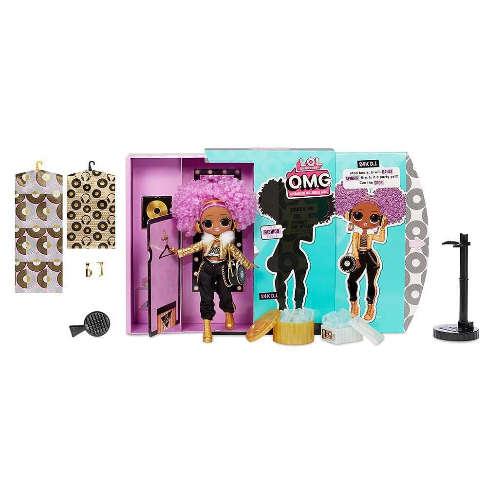 L.O.L. Surprise! O.M.G. 24K D.J. Fashion Doll with 20 Surprises