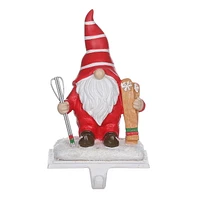 Christmas 6in Resin Gnome Stocking Holder