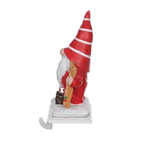 Christmas 6in Resin Gnome Stocking Holder