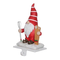 Christmas 6in Resin Gnome Stocking Holder