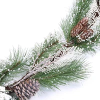 HOLIDAY TIME CHRISTMAS SNOW LEAF GARLAND, CHRISTMAS GARLAND