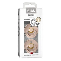 BIBS Pacifiers | 2-Pack | Sage Colour | Size 0-6 Months, Natural Rubber Pacifier, Made in Denmark