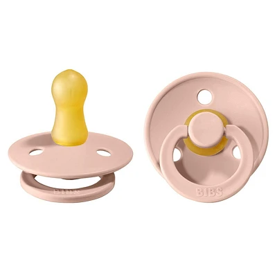 BIBS Pacifiers | 2-Pack | Sage Colour | Size 0-6 Months, Natural Rubber Pacifier, Made in Denmark