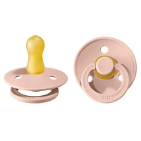BIBS Pacifiers | 2-Pack | Sage Colour | Size 0-6 Months, Natural Rubber Pacifier, Made in Denmark