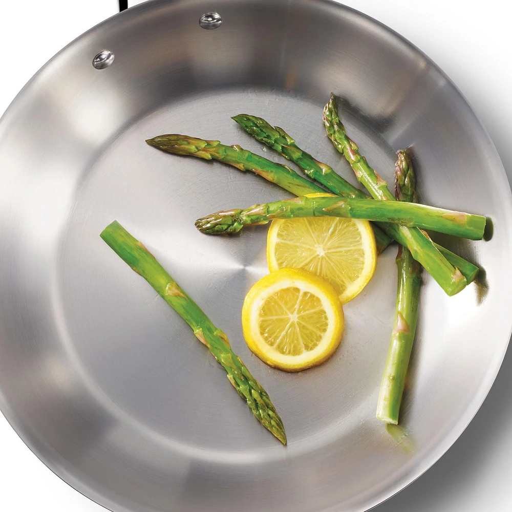 Tramontina 10 Inch Fry Pan Stainless Steel Tri-Ply Clad, Gourmet 80116/005DS, NSF-Certified