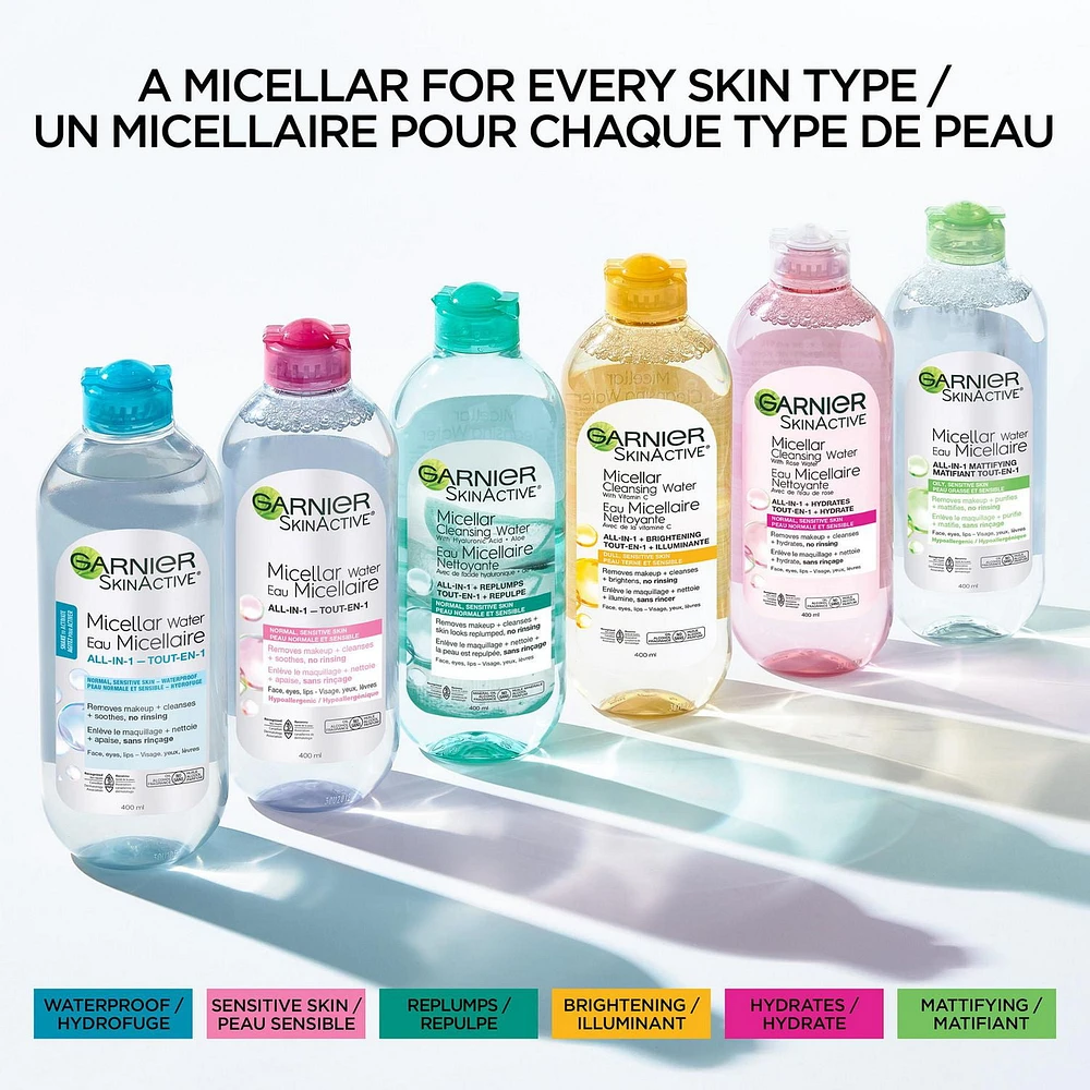 Garnier Micellar Water Makeup Remover All-In-One Cleanser With Rose Water, 700 mL