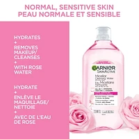 Garnier Micellar Water Makeup Remover All-In-One Cleanser With Rose Water, 700 mL