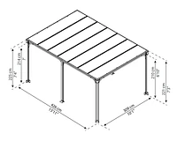 Palram Milano 4300 Garden Gazebo 10 ft. x 14 ft.