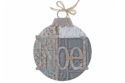 Wooden Round Noel Wall Hanger