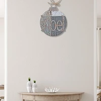 Wooden Round Noel Wall Hanger