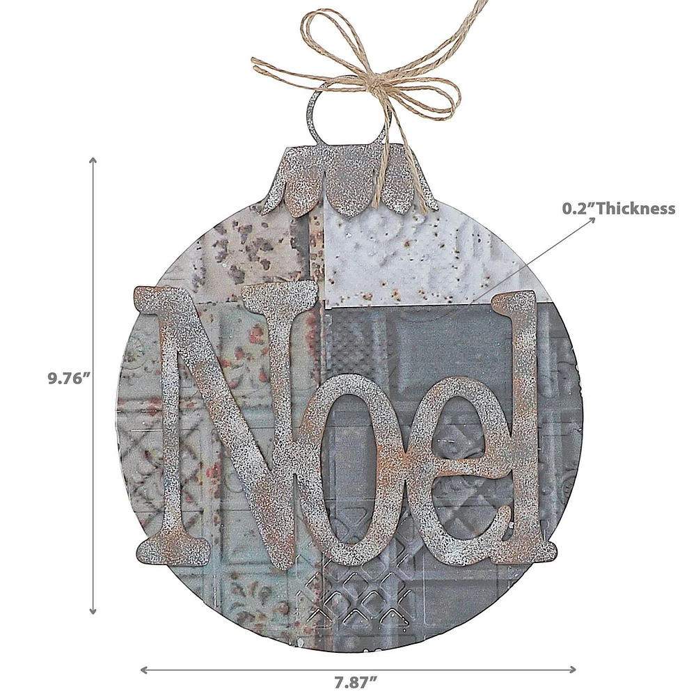 Wooden Round Noel Wall Hanger