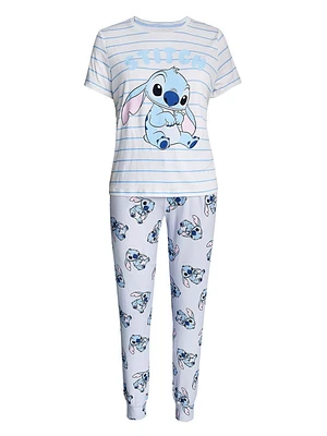 LILO & STICH Knit Sleep 2 Piece PJ set - Adults