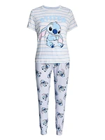 LILO & STICH Knit Sleep 2 Piece PJ set - Adults