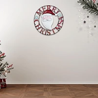 24" Santa Wheel Wall Decor