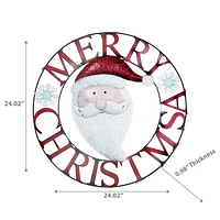 24" Santa Wheel Wall Decor