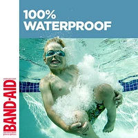 Très grands pansements adhésifs de marque BAND-AID® WATER BLOCK® TOUGH-STRIPS® pour le soin des plaies, Protection ultradurable pour les coupures et égratignures mineures, 10 pansements 10 unités