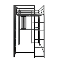 DHP Abode Twin Size Metal Loft Bed