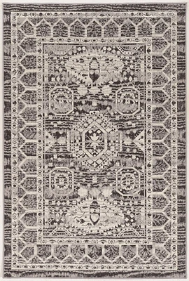 Tapis d'appoint Vintage Hamadan ivoire & anthracite 2 pi x 3 pi