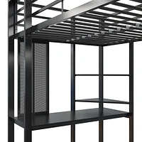 DHP Abode Twin Size Metal Loft Bed