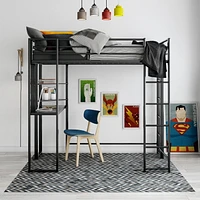 DHP Abode Twin Size Metal Loft Bed