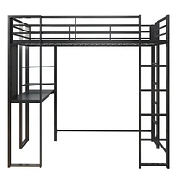 DHP Abode Twin Size Metal Loft Bed