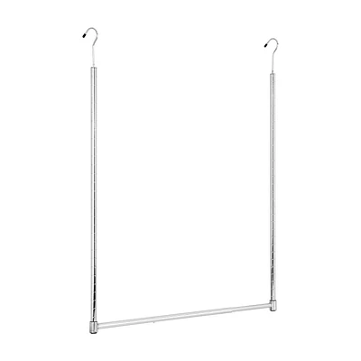 Mainstays Double Hang Closet Rod; Chrome Finish; Holds up to 16 lbs, Item size: 22.4. ~ 38.2 in. x35 in.; Color: Chrome