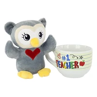 Way To Celebrate Valentine’s Day Plush Toy in Soup Mug, Owl